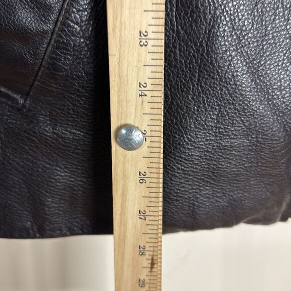 Vtg Wilsons thinsulate Leather jacket Asymmetrical Zip Lined chocolate Brown S - Picture 8 of 16